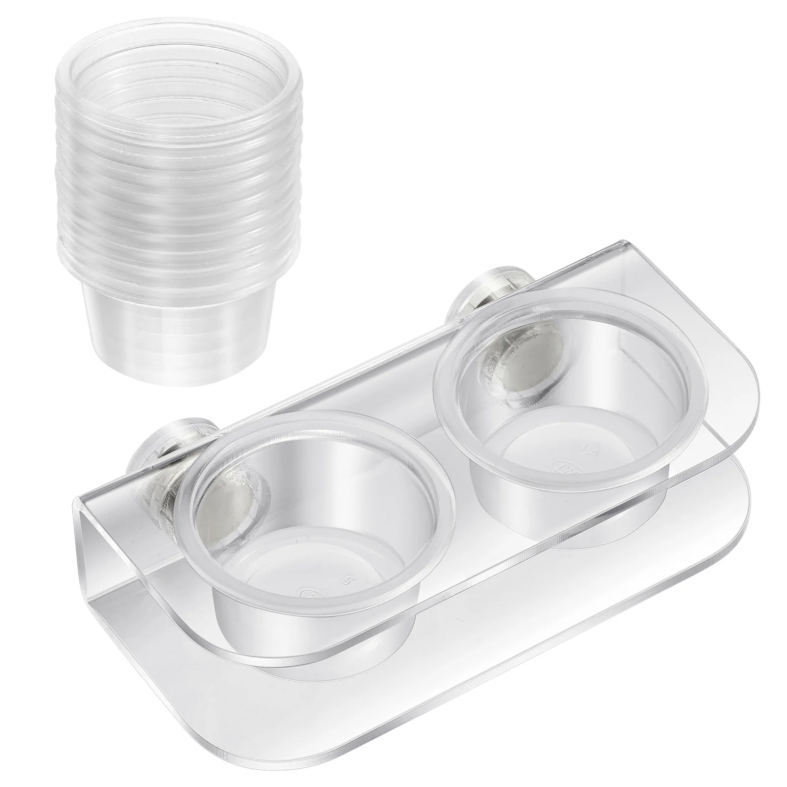 

Reptile Feeding Dish Acrylic Material Stable Magnetic Base 10 Replacement Bowls Gecko Feeder Cups Reptile Feeding Bowl Pet