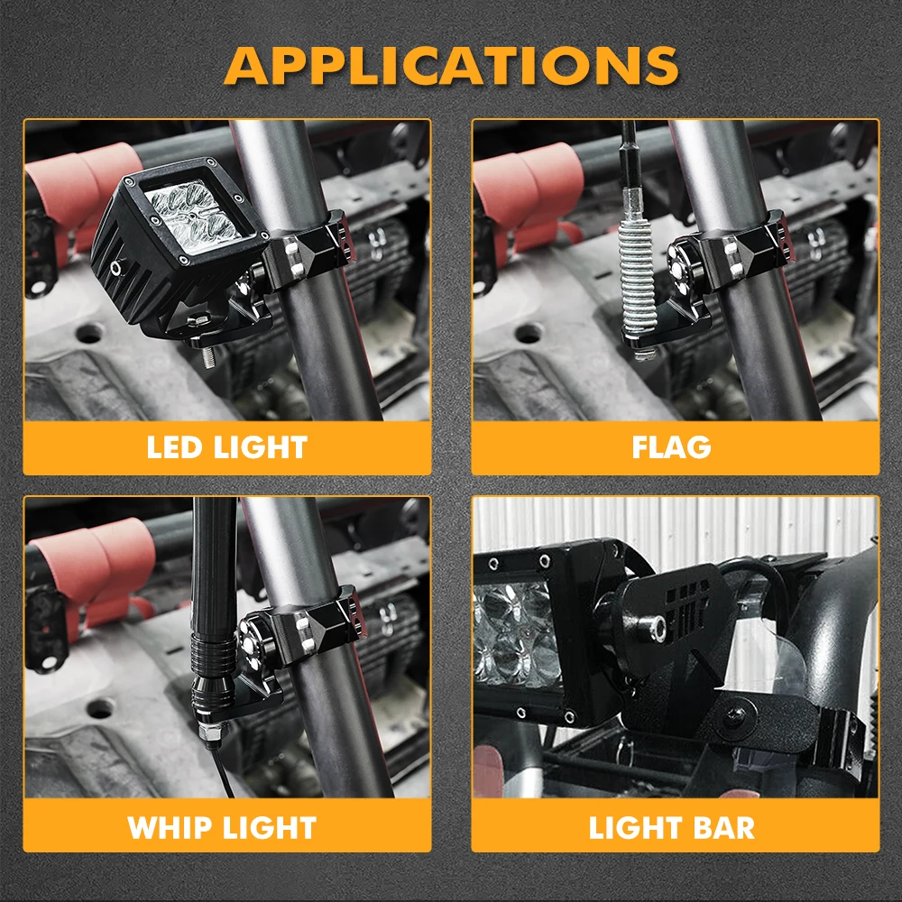 NICECNC UTV ATV 1.75"-2" светодиодный флагшток для крепления POLARIS RZR 1000 CAN-AM MAVERICK X3 YAMAHA WOLVERINE UNIVERSAL PARTS