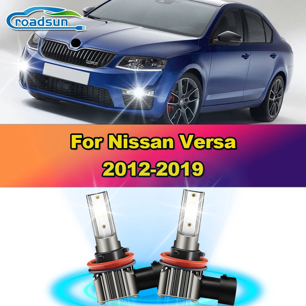 

2Pcs 12000LM H11 Canbus Car Fog Light 6000K White 12V Super Bright Fog Lamp For Nissan Versa 2012-2014 2015 2016 2017 2018 2019