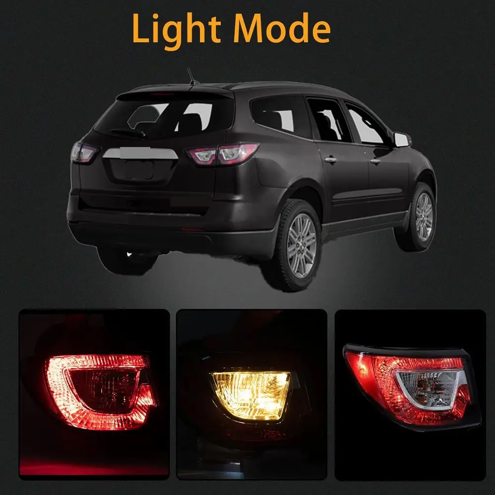 2013-2017 Chevy Traverse Right Side Rear Brake Lamp Assembly with Bulb and Wiring Harness for Passenger Side