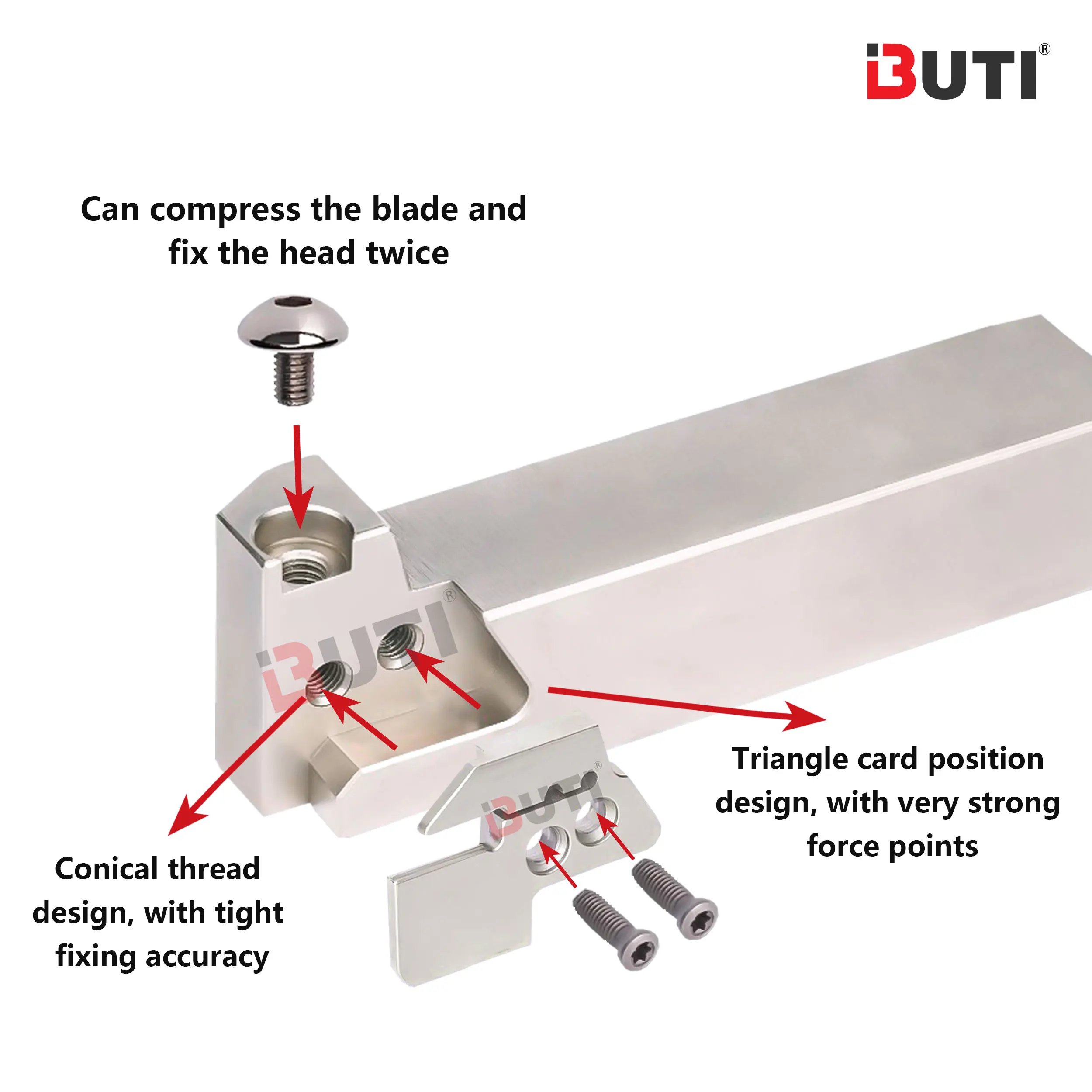 AFQCR1616 3232B CNC Combination Interchangeable Head External Groove Knife Cutting Tools One Stick Universal MGMN-1.5T5R Cutter