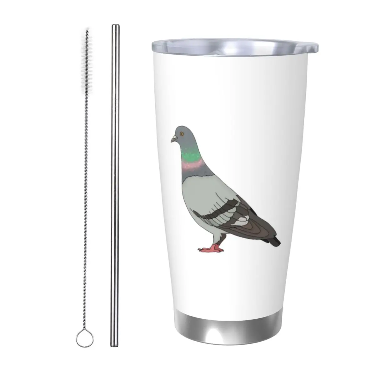 

Pigeon Walk 2020, черный фон, стакан из нержавеющей стали, кружки с вакуумной изоляцией, термохолодные чашки, соломинка с крышкой, 20 унций