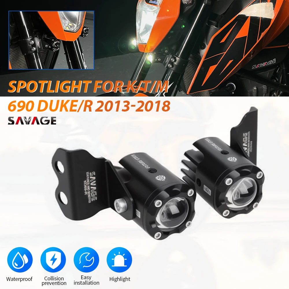 

690 Duke/R 2013-2018 мотоцикл вспомогательный прожектор скрытый светодиодный противотуманный фонарь для 690Duke супер яркий передний фонарь дальнего света