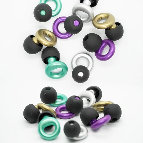 Imagen 2 del producto HUAK Tapones para los oídos súper suaves y silenciosos para reducción de ruido: protección auditiva reutilizable para dormir, nadar, trabajar -8 almohadillas para los oídos en XS/S/M/L