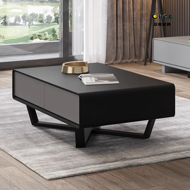 S1saa Coffee table  living room advanced small apartment gray light luxury rectangular creative storage tea simple and modern