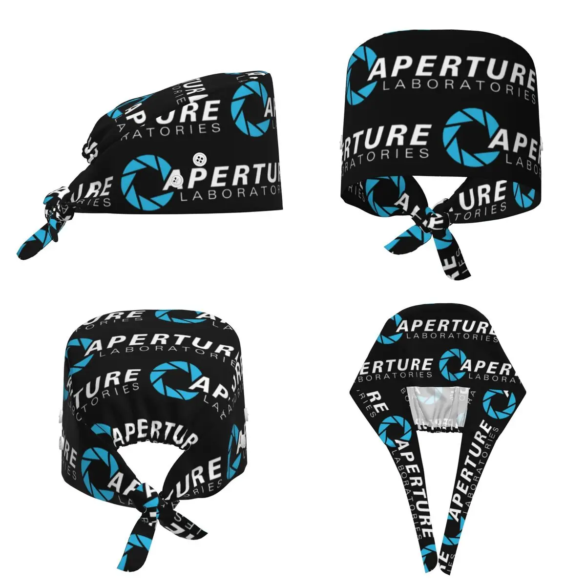 Aperture Science Laboratories - Portal Scrub Hat Doctor Working Surgical Cap Unisex Adjustable Nursing Caps for Dentist