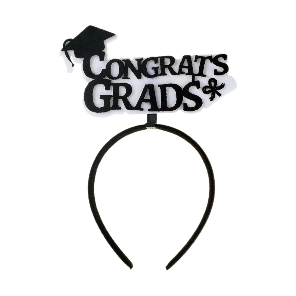 Bachelor's Hat Headband Headwear Kindergarten Student Graduation Celebration Party Hair Hoop Bachelor Cap Photo Props Hair Band