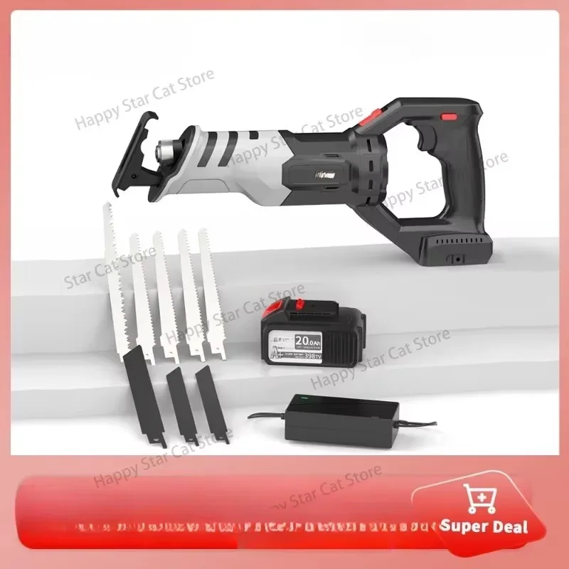 Cordless Brushless Lithium Battery Reciprocating Saw Handheld Chainsaw Metal Woodworking Multifunctional Sabre Saw