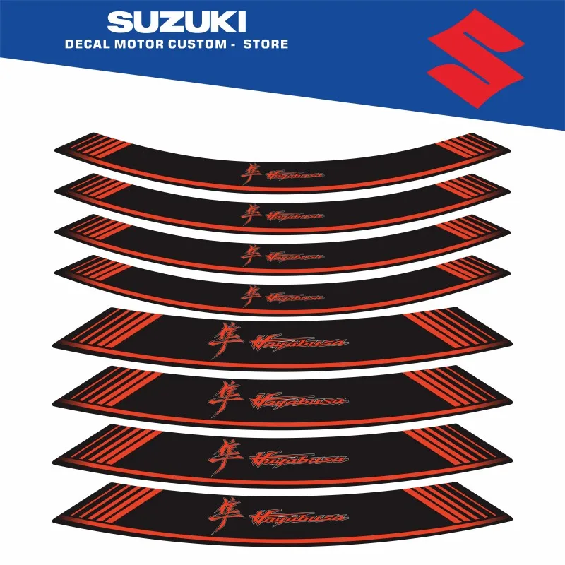 Thick Edge Outer Rim Bed Sticker Stripe Wheel Decals For all SUZUKI hayabusa GSXR1340 GSXR 1300 2021-2024