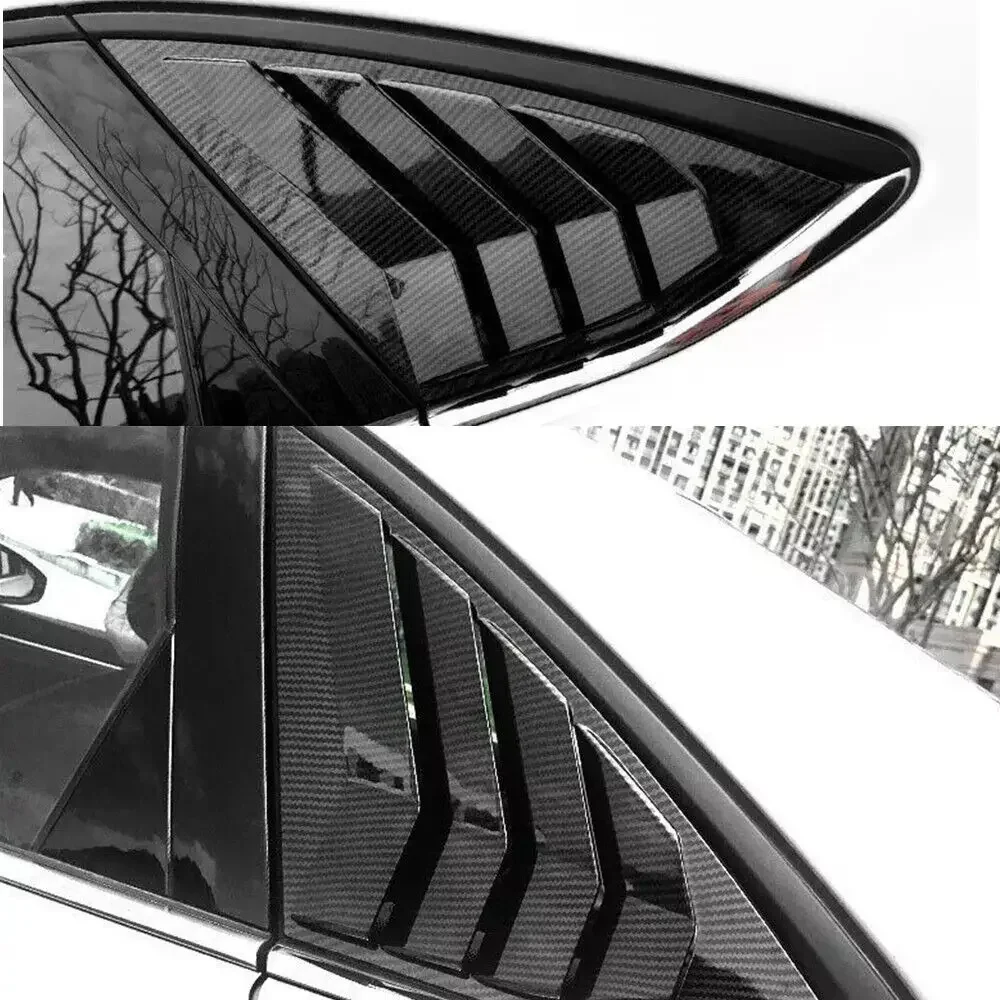 For Volkswagen Jetta MK7 2019 2020 2021 2022 2023 Rear Window Louver Shutter Cover Side Vent Scoop Blinds Trim Exterior Sticker