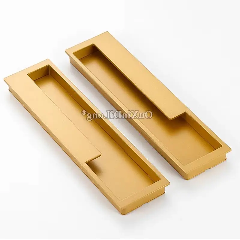 Europeu americano 1 peça liga de zinco recesso maçanetas porta deslizante invisível escondido madeira porta do celeiro push pull alças