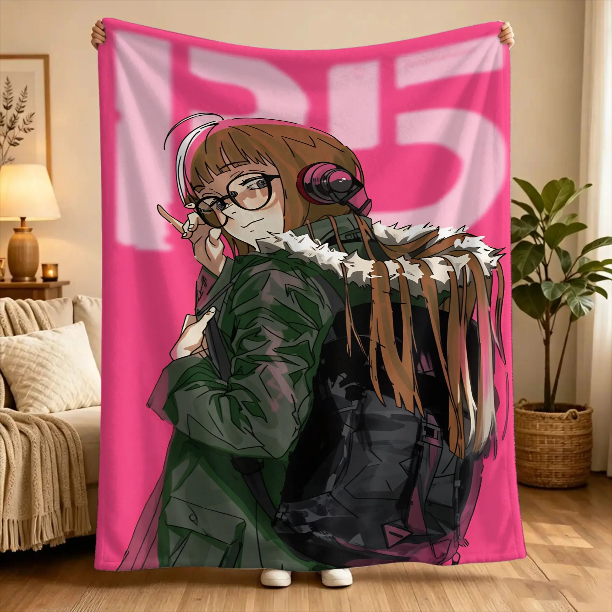P5 Futaba Sakura Joker Flannel Blanket Winter Super Soft Bedding Throws for Girls Boys Home Decor Funny Bedspread Sofa Bed Cover