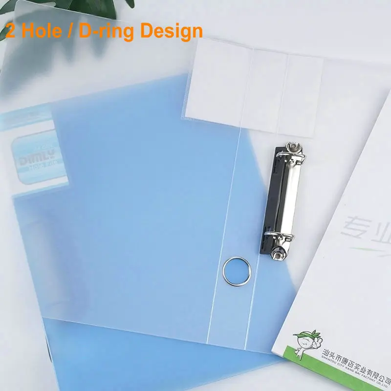 Clear Colors Ring Binder A4 File Paper Organizer 2 Ring Binder Folder A4 Binder 2 Rings Filing Cabinet