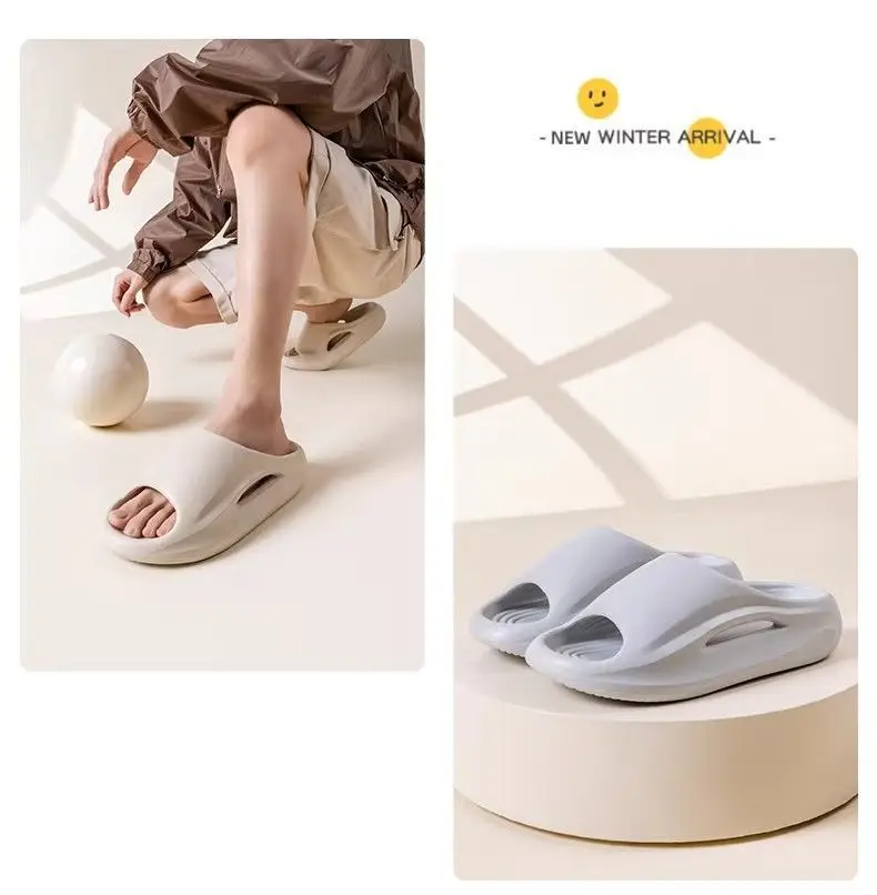 Sommer-Paar-Hausschuhe für drinnen, Badezimmer, rutschfest, dicke Sohle, geräuscharm, geruchshemmend, Badeschuhe für Männer und Frauen – Detail 12