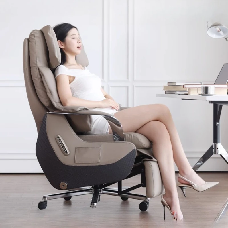 

Sitting Butler Electric Boss Chair Computer Chair Recumbable Leather Dual Motor Massage Sedentary Office Sofa Seat