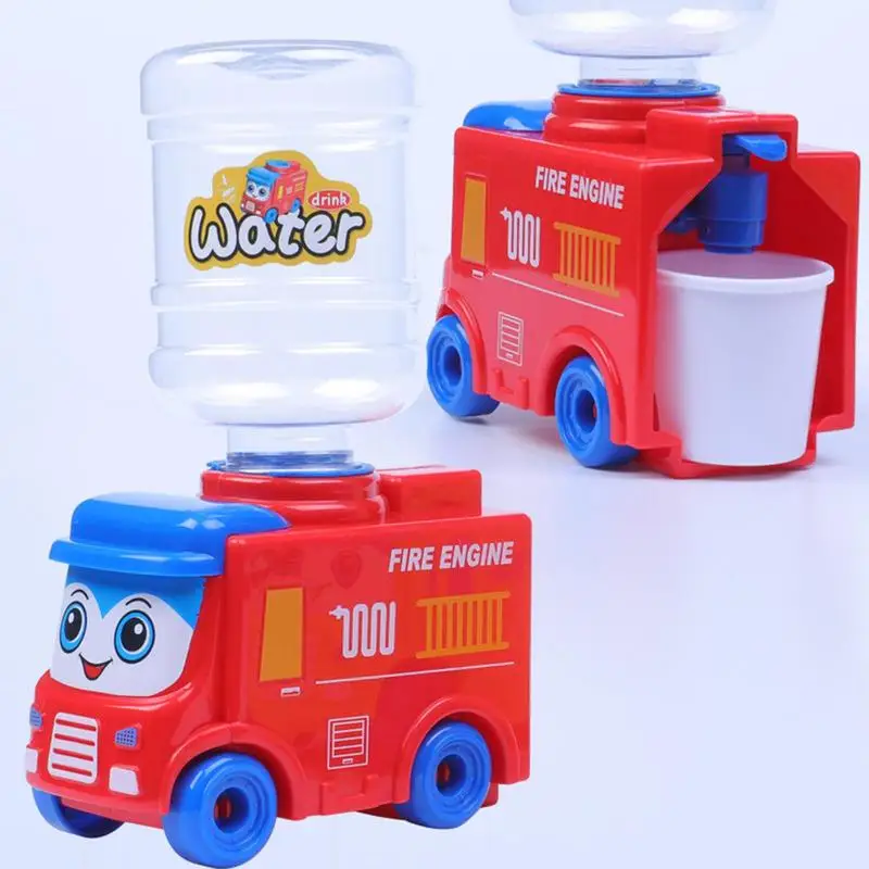 Mini Cartoon School Bus Water Dispenser Toy Finge Jogar Cozinha Brinquedos Simulação Water Dispenser Machine Brinquedo Cozinha Para Crianças