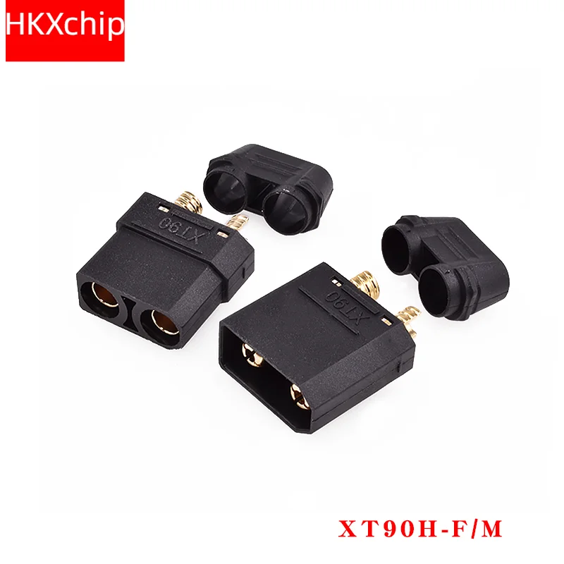 Conector preto para bateria, ESC e carregador de chumbo, macho e fêmea, Amass-XT90, XT90H, XT90H-M