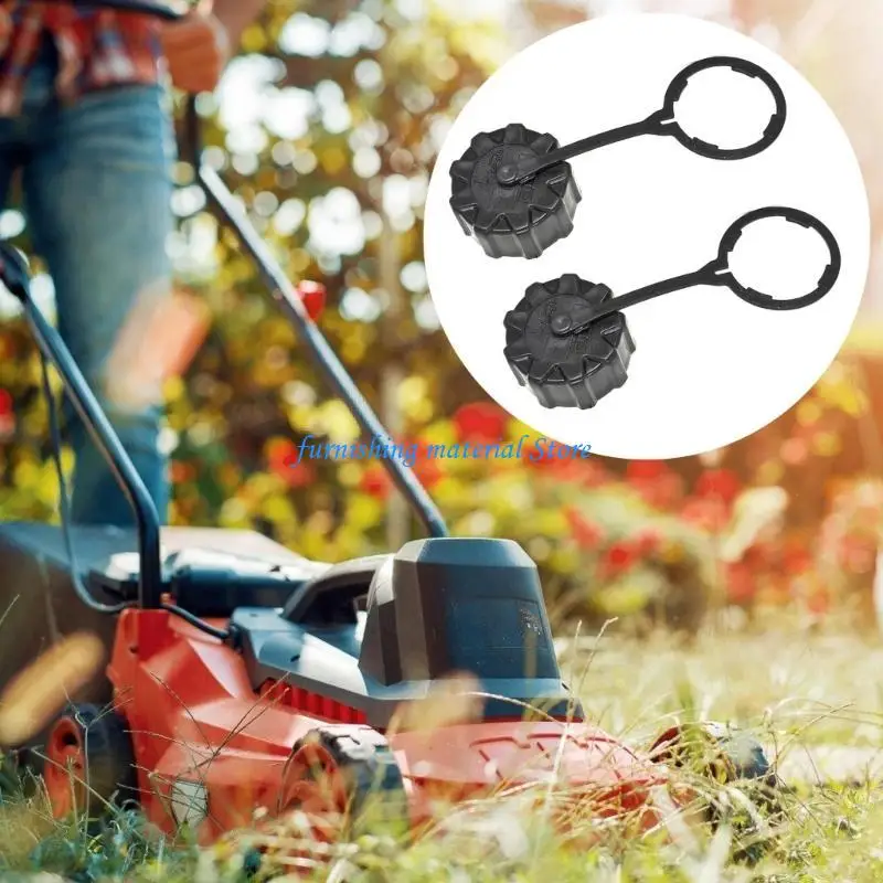 

Y5GD 2pc Replacement Drain Caps with Tethers for Lawn Equipment Maintenance