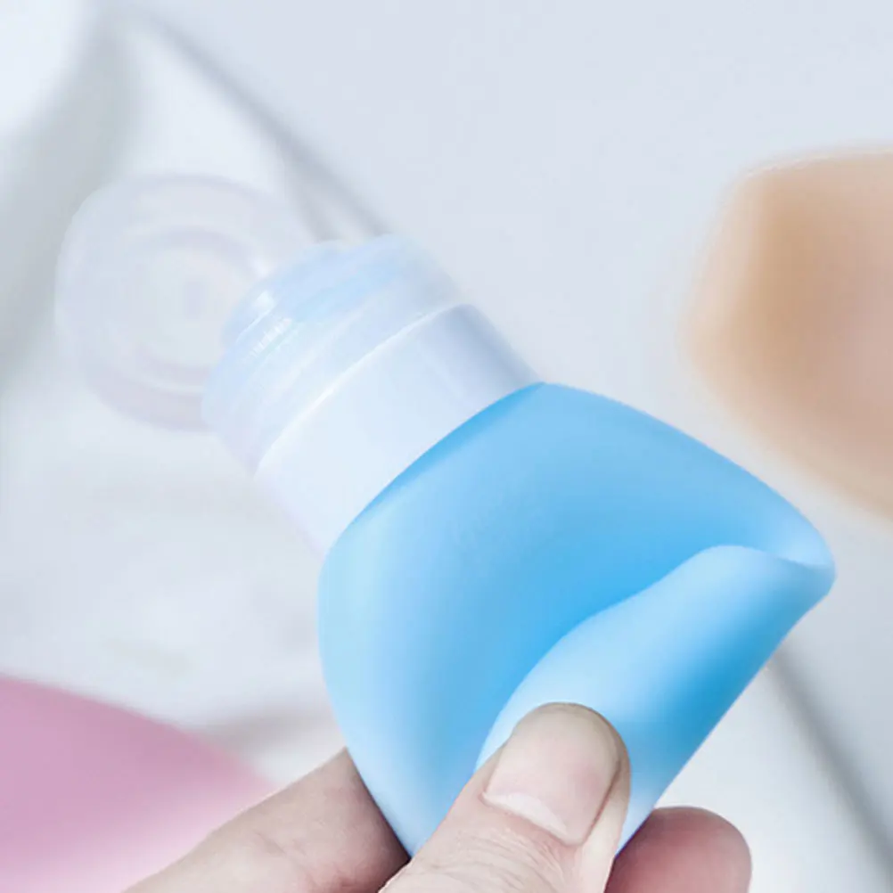 3개 세트 여행용 병 휴대용 실리콘 리필 가능한 용기 샴푸 로션 화장품 세면도구 여행용 병