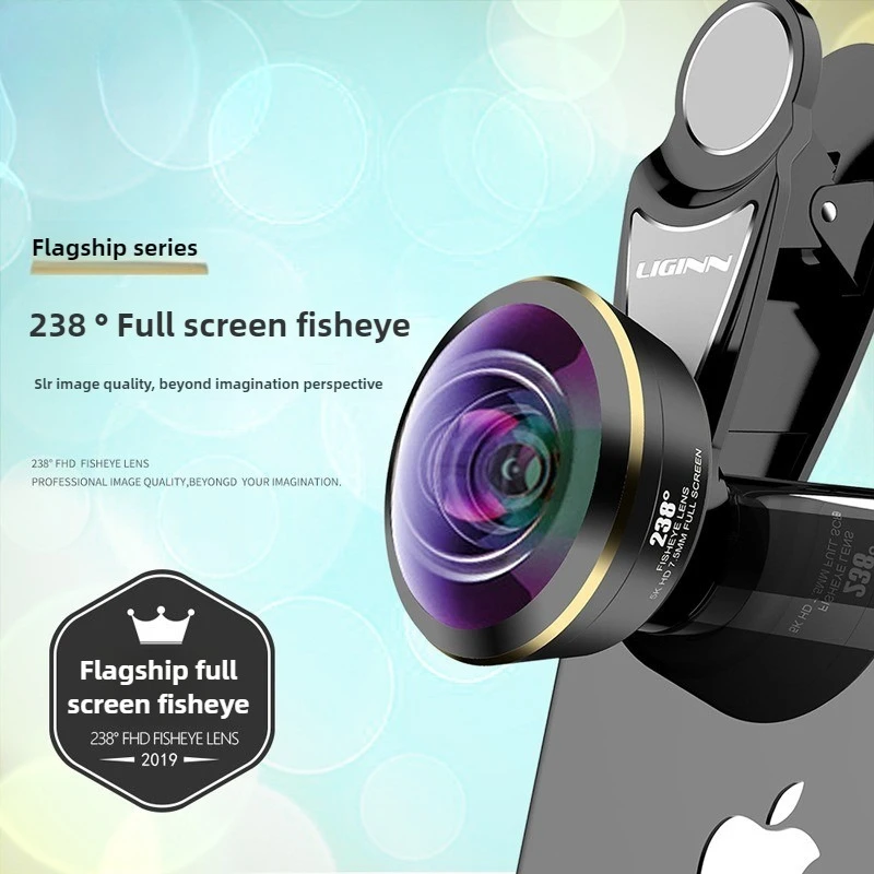 2025 عدسة ماكرو متنقلة 30-90 ملم 238 °   عدسة عين السمكة للسفر في الهواء الطلق عدسة خارجية عالية الوضوح للتصوير الفوتوغرافي بشاشة كاملة