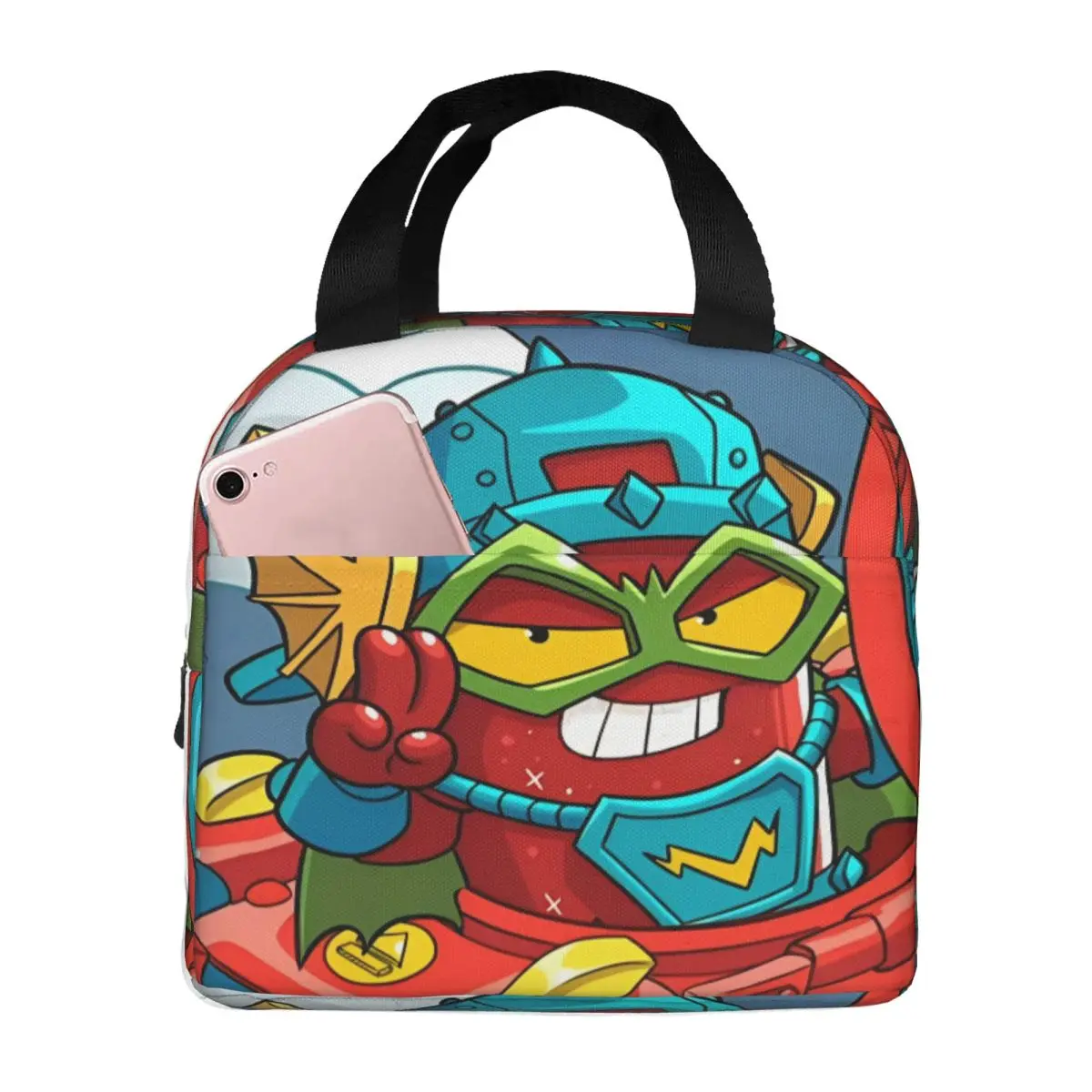 

Изолированная сумка для обеда Super Zings для работы, забавные коробки для хранения продуктов Superzings, портативный термохолодильник, коробка для бенто