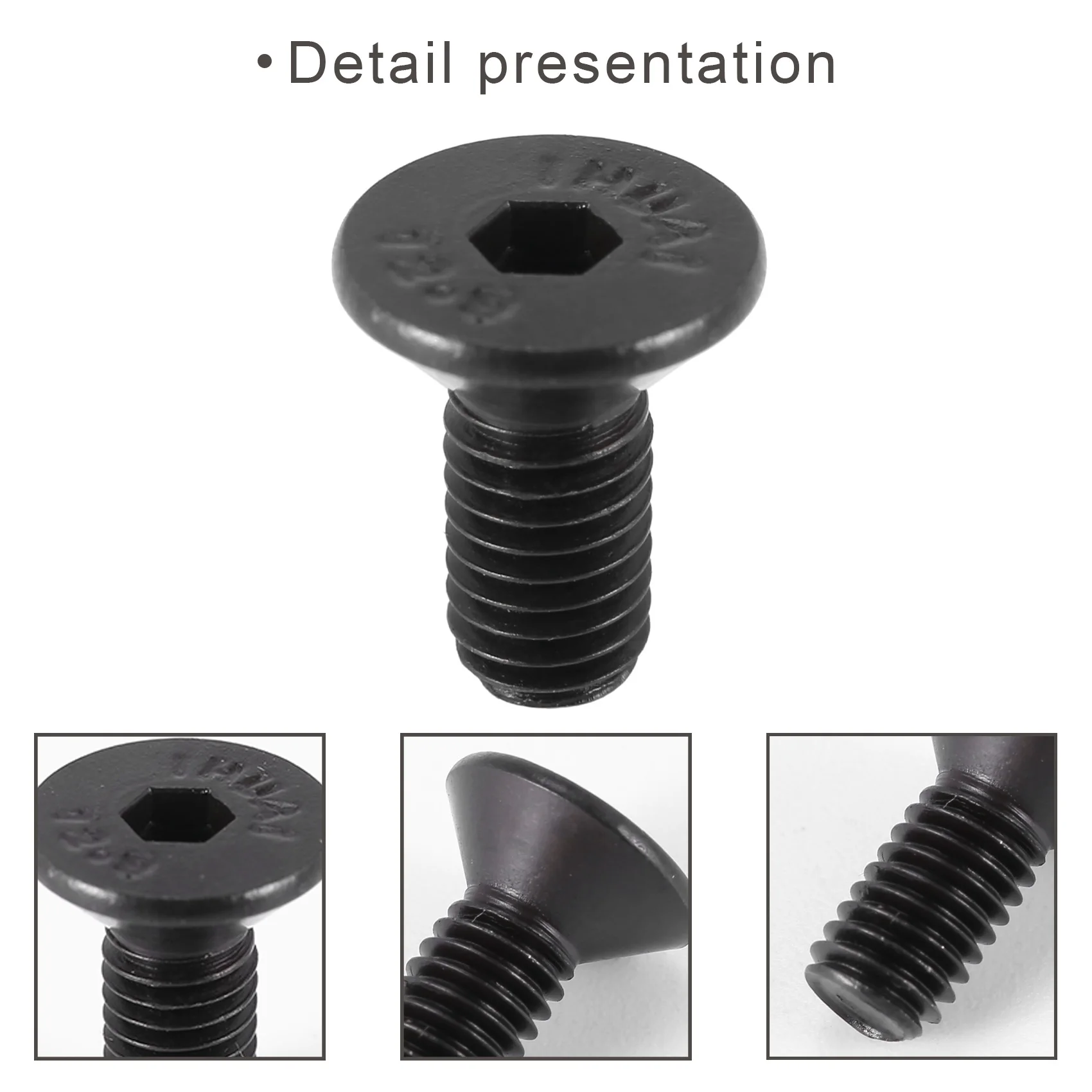 A99I-8Pcs MTB Bike Lock Shoe Cleat Mounting Screw For Shimano SPD Self-Locking Pedal Lock Steel Black view 2