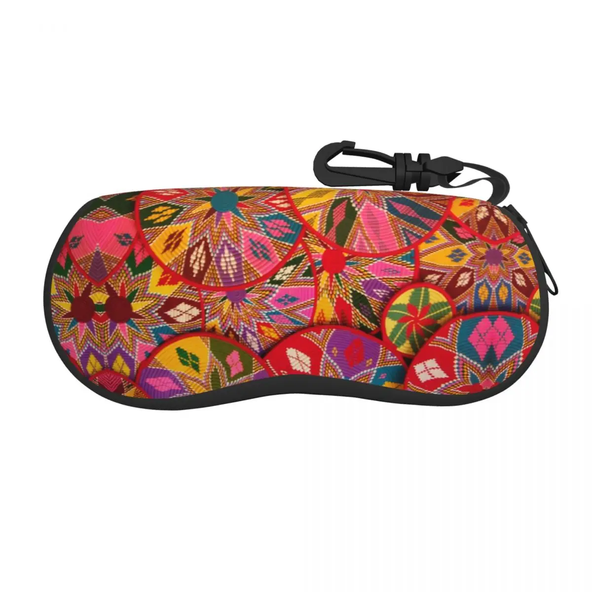 Ethiopian Plates Pattern Eyeglass Glasses Case Men Women Soft Sefed Sunglasses Protective Pouch