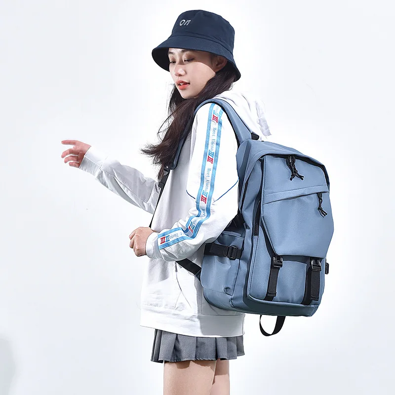Backpack Large Capacity Fashionable Comfortable All-matching Woman Man Zipper Daily Student Personality Sweet Simple