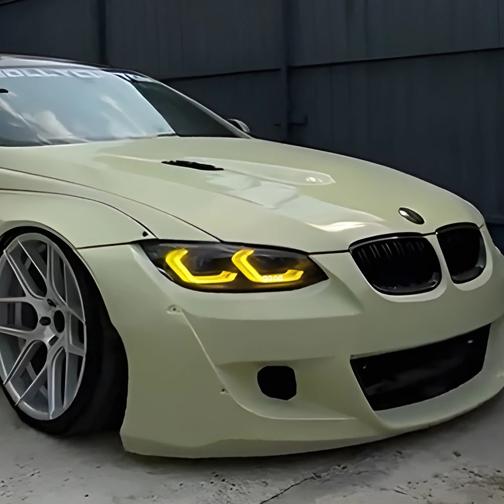 

For Bmw 3 Series E92 E93 320I 325I M3 2007-2010 Led Auto Headlight Assembly Upgrade Yellow Drl Projector Lens Car Accessories