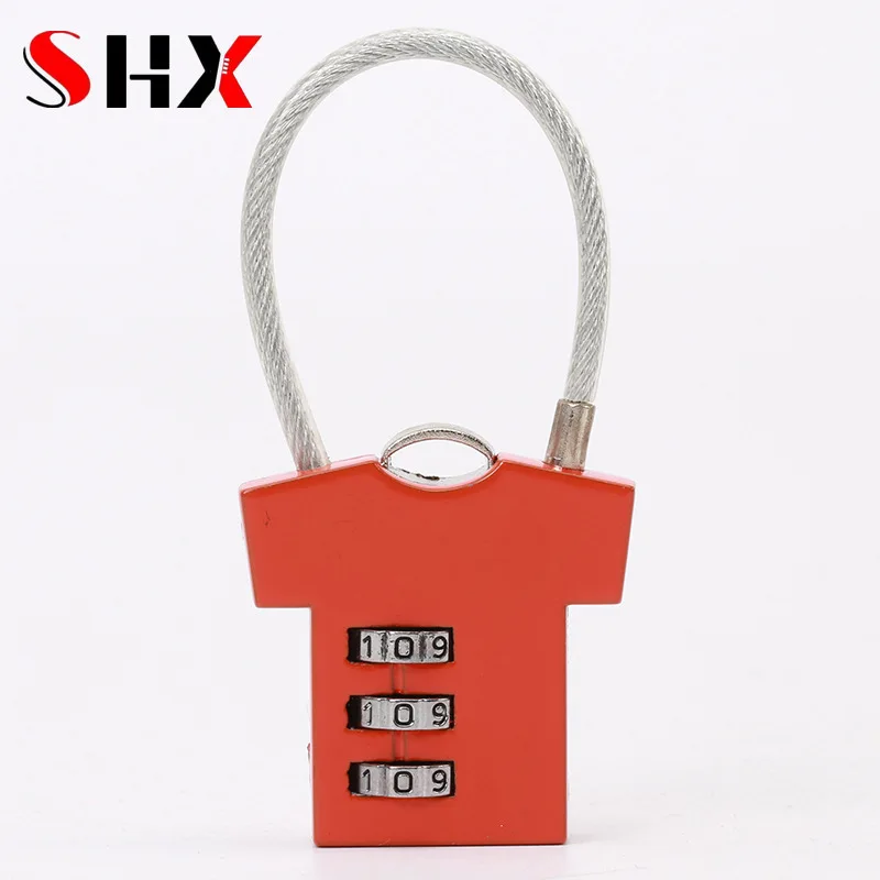 3 Digit Aluminum alloy Password Lock Steel Wire Security Lock Suitcase Luggage Coded Lock Cupboard Cabinet Locker Padlock