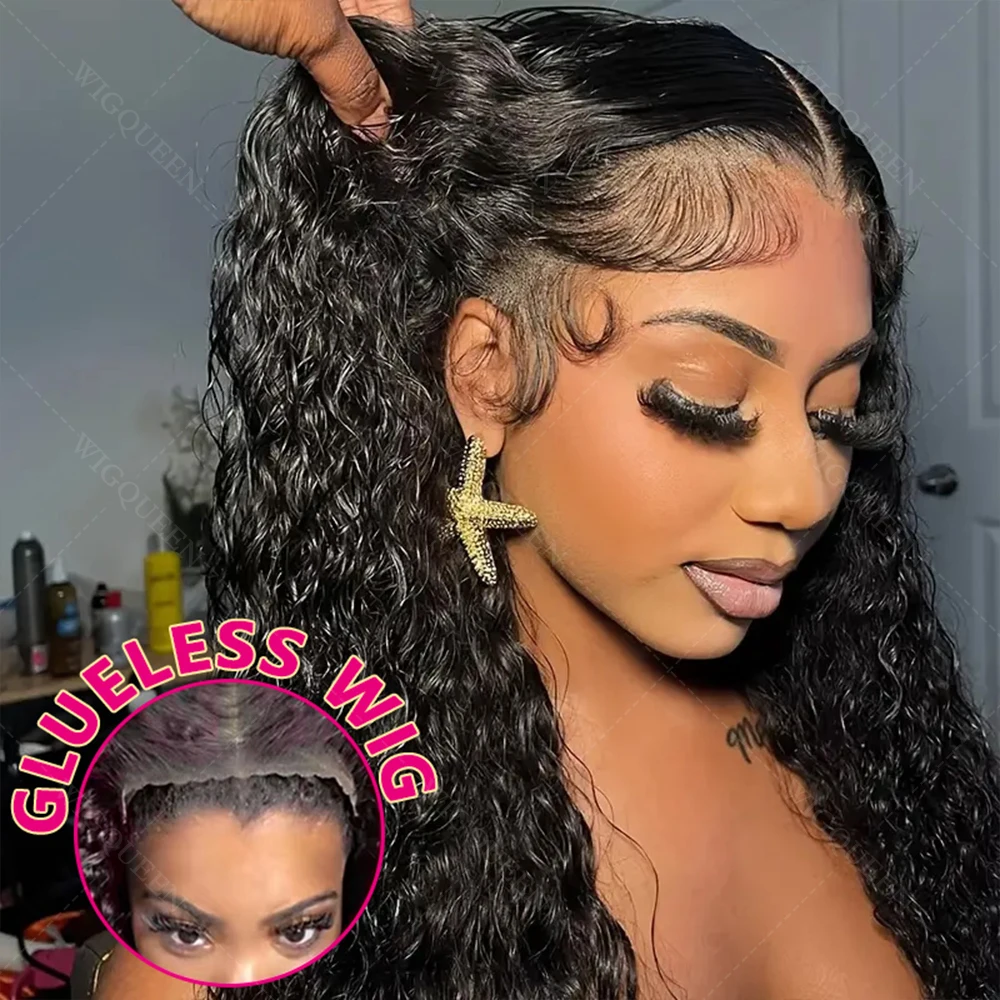 

Glueless Kinky Curly Wigs For Women Pre Cut Brazilian Hair 5x5 Deep Wave Frontal Wig 13x4 Water Wave Lace Front Human Hair Wigss