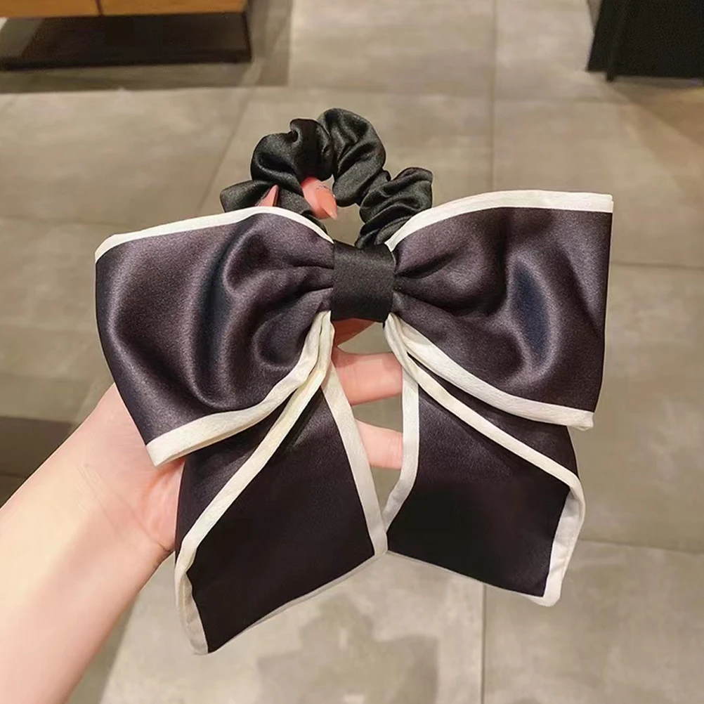 

3 Pcs Bow Hair Ties Elastic Scrunchies Women Girls Elastic Hair Ties Ponytail Holders Long Lasting Hairstyles Accessories