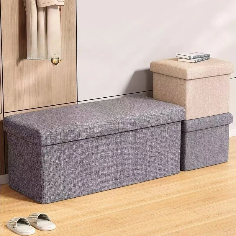 Foldable Garden Entryway Comfotable Furniture Storage Waterproof Outdoor Storage Bench Patio Ottoman Seat Adult Shoe Storage