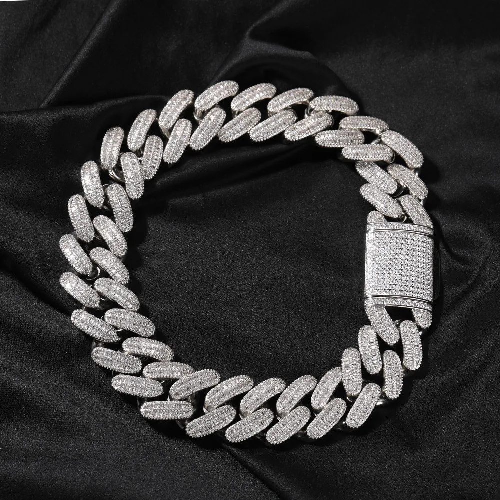 

Iced Out 26 мм массивная кубинская цепочка ювелирные изделия 18-каратное золото ювелирные изделия в стиле хип-хоп большое кубинское ожерелье Майами для мужчин