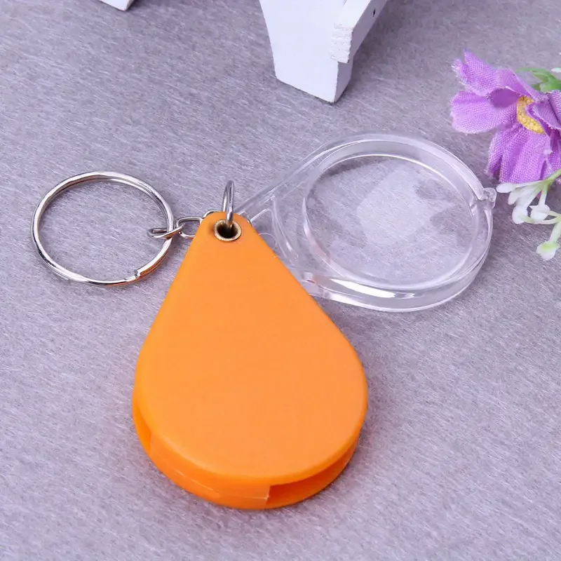 Magnifier Keyring Read Useful Anti-Deformed Magnifying Glass Keychain Portable Special Mini Small For The Elderly