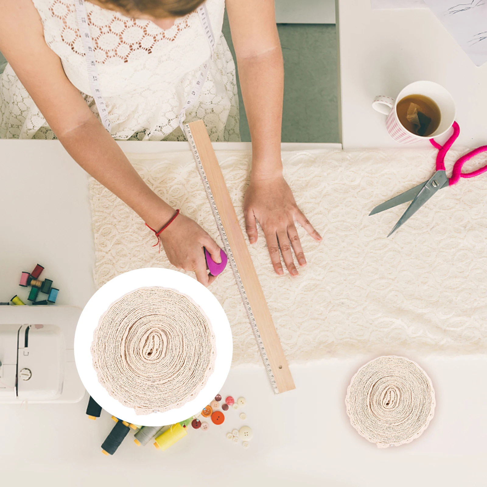 

10 Yards Creative Embroidery Lace Trim For Sofa Cushion Decoration Floral Cotton Ribbon Diy Sewing Craft Gift Bag Decor