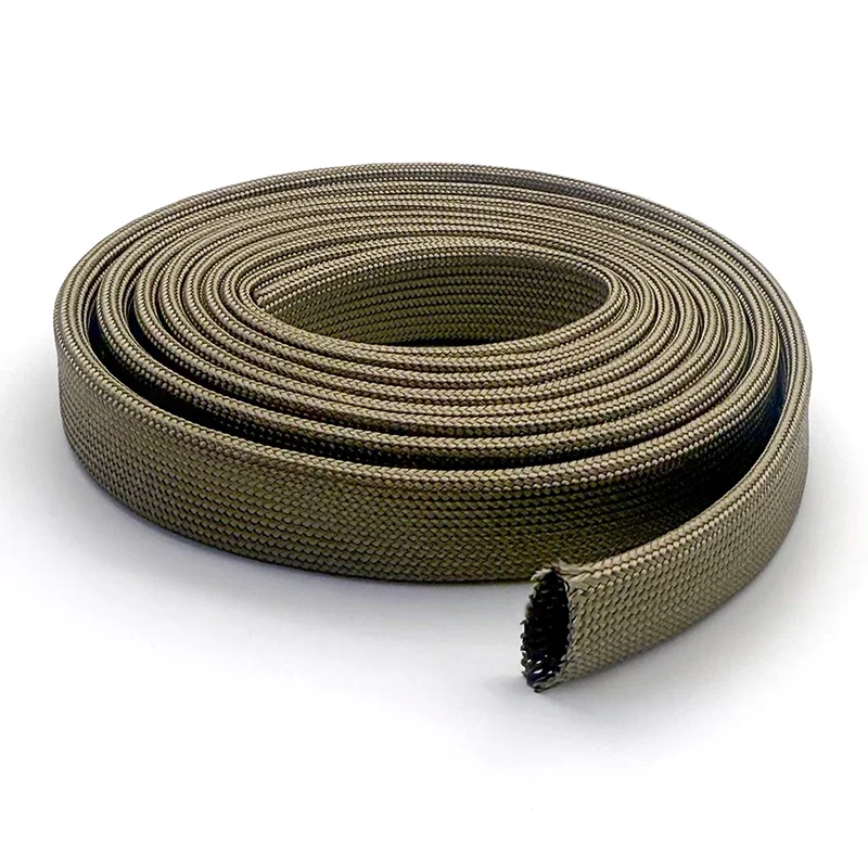 Basalt Fiber Braided Hose ID1~20mm Fiberglass Sleeve Alkali-Free Heat Resistant Insulation Cable Wire Protection Flexible Tube