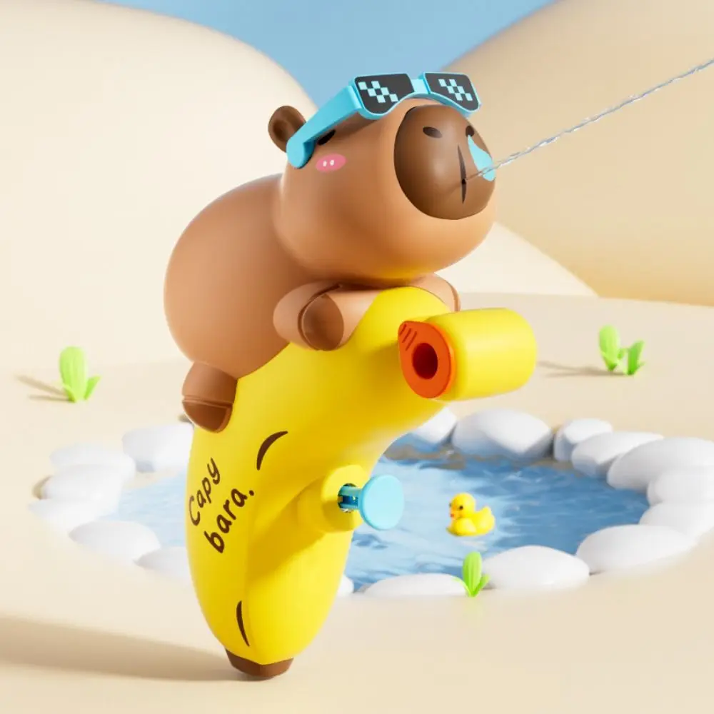 Banana Capibara Spruzzo d'acqua Giocattoli Design animale Fontana da bagno portatile Giocattolo Cartone animato Simpatico irrigatore per festival con stampa d'acqua