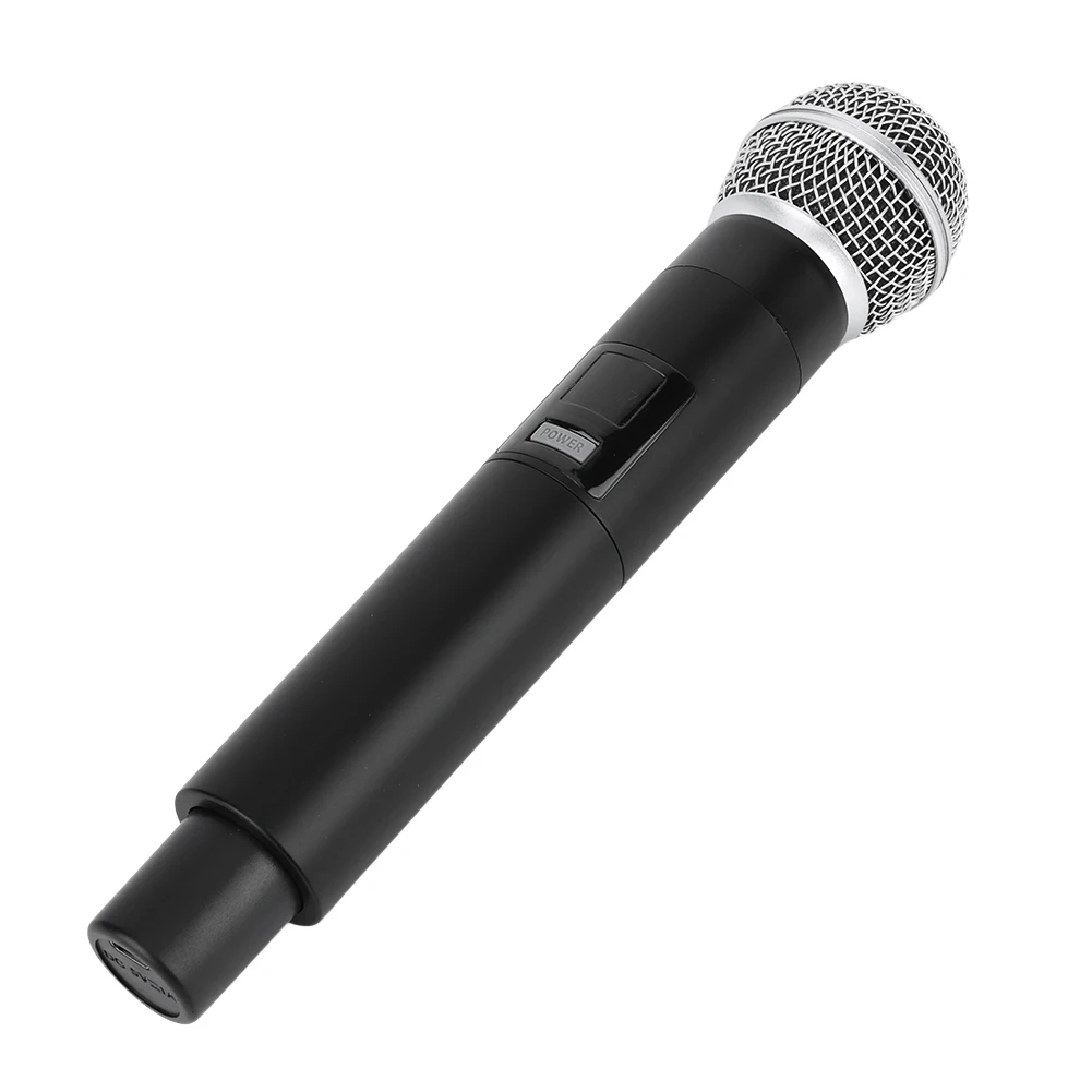 Wireless Microphone with One-to-Two Chip Connection Karaoke Microphones Plug and Play for Church Party Meeting Speech