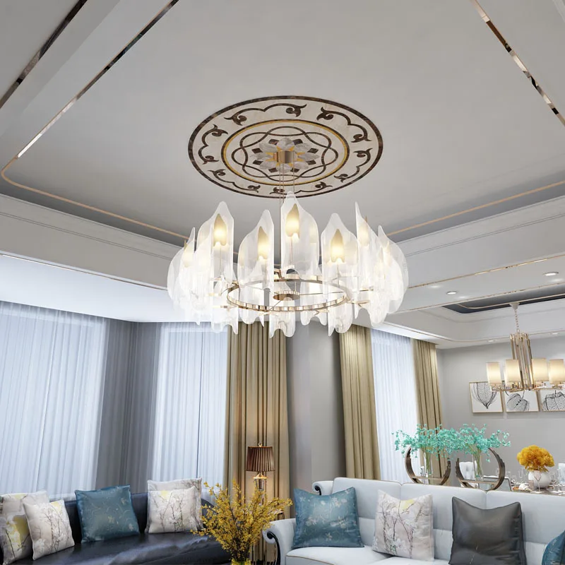 Creativity Ceiling Decorative Parquet Floor Ceiling Lamp Decorative Cover Waterproof Self-Adhesive Stickers Living Room Decorate