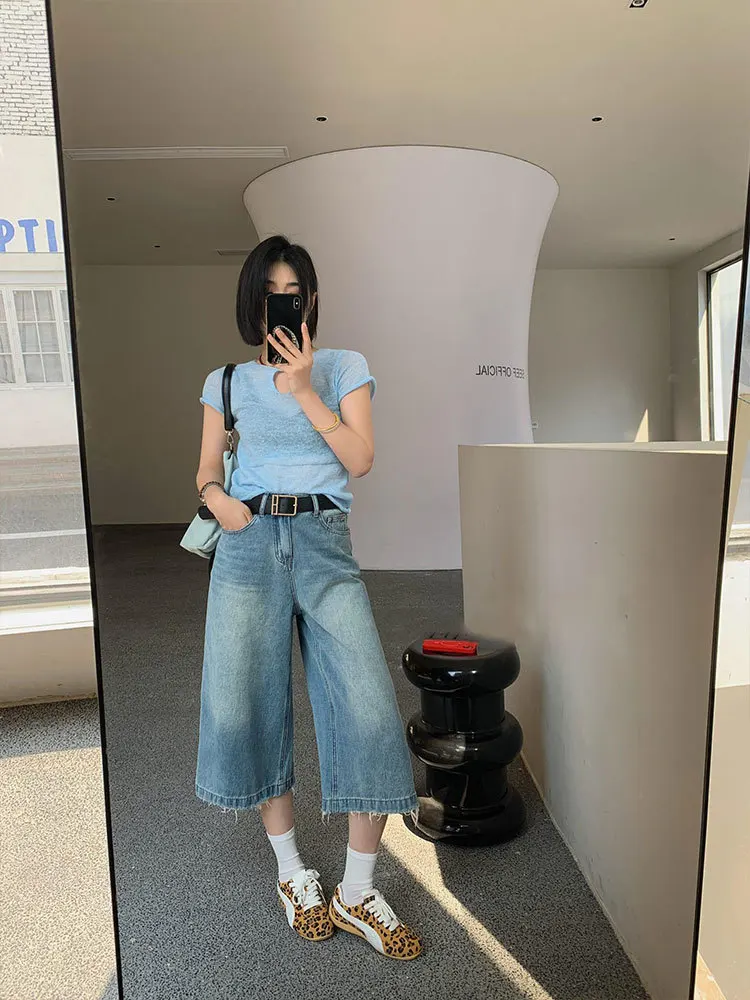 

Джинсы-карго для женщин, джинсовая одежда, женские большие размеры, большие пышные женские брюки, модные удобные базовые брюки