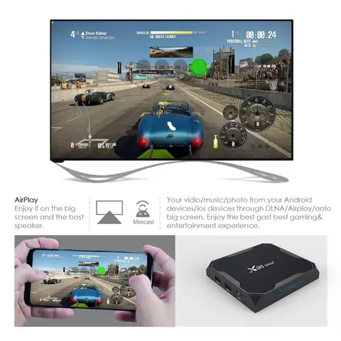 10PCS  LOT X96 Max Plus Smart TV Box Android 9 4G 32G 64G Amlogic S905X3 Quad Core 2.4G/5G Wifi 4K TVBOX X96Max Media Player Set