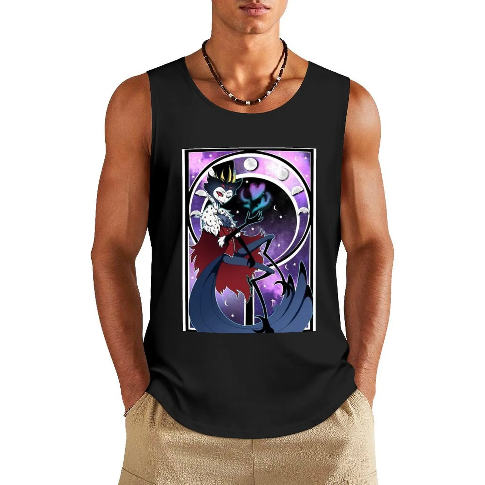 

Helluva Boss Stolas Tank Top gym men cotton t-shirts man