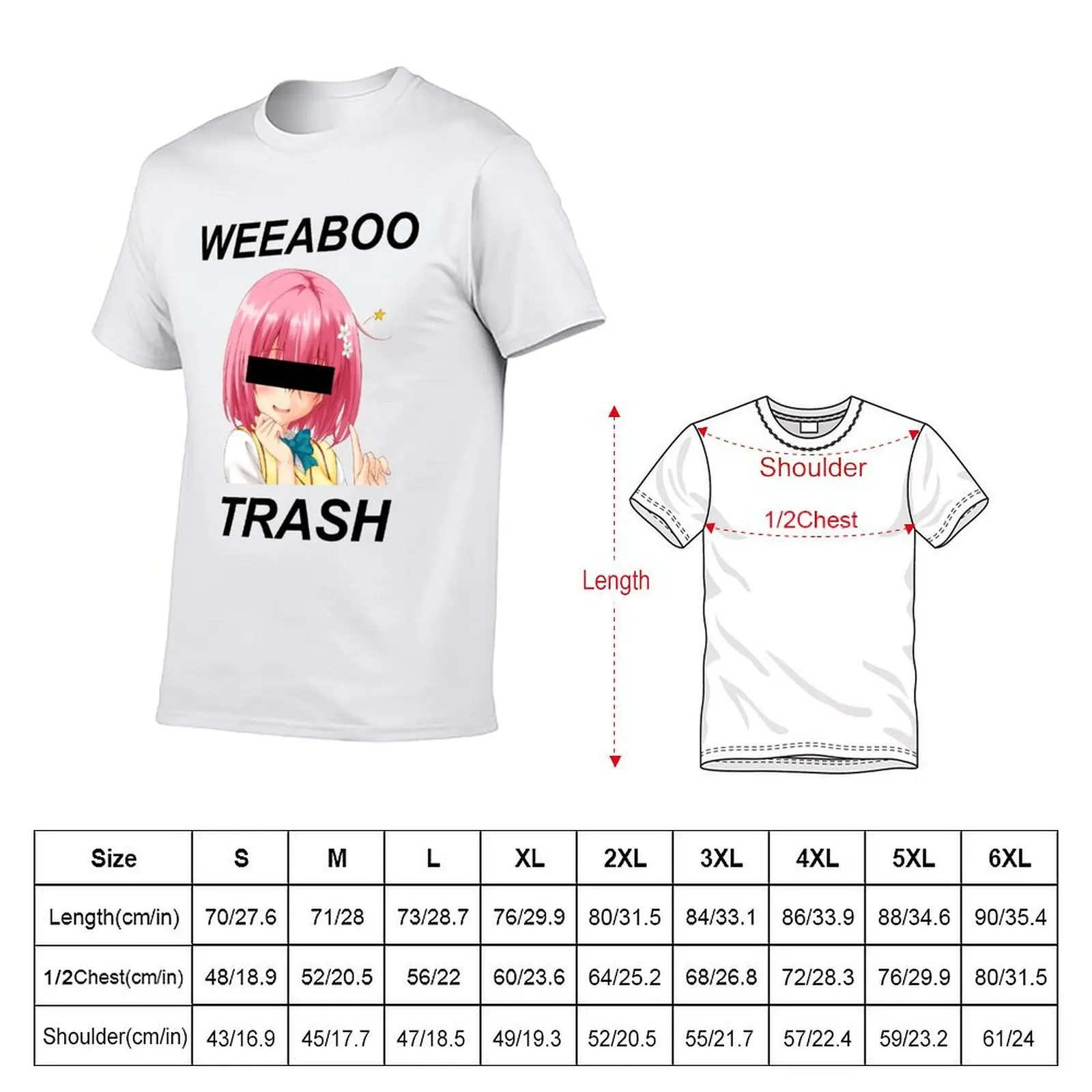 weeaboo trash T-Shirt vintage graphic tee blue archive mens graphic t-shirts