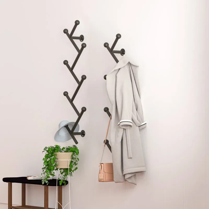 Creative Branch Living Room Porch Door Clothes Shelf Modern Wall Coat Rack Iron Bedroom Bedside Hooks Unique Design SpaceSaving