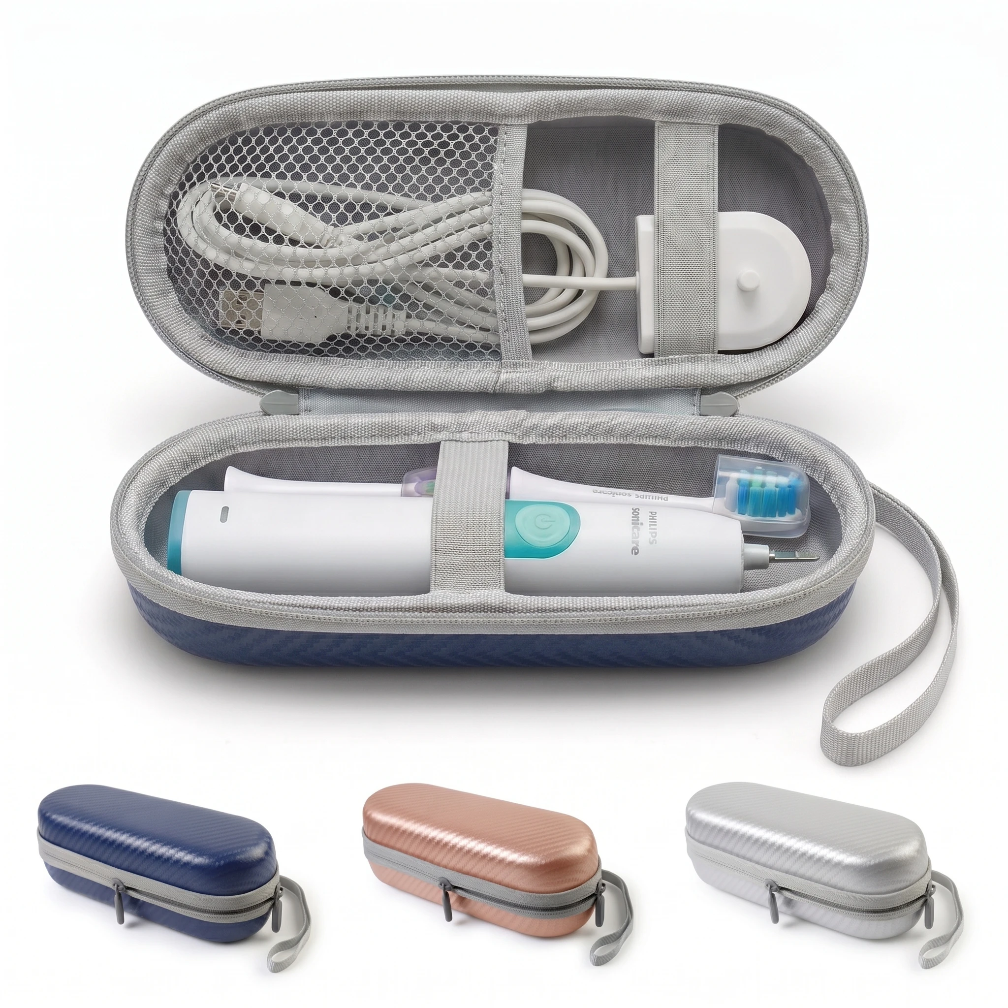 Travel Carrying Case, Electric Toothbrush Storage Bag, Waterproof PU EVA Hard Shell Oral-B Philips Sonicare Holder