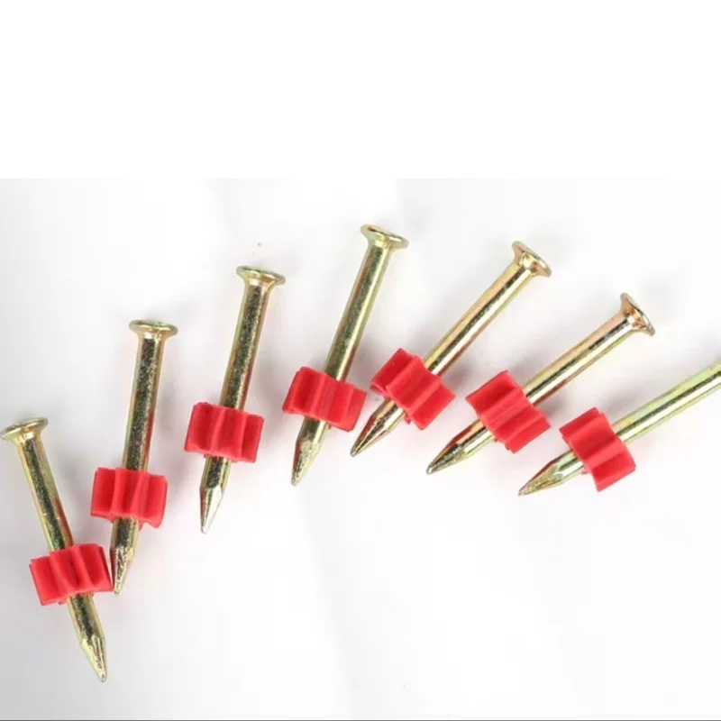 200 clavos de acero duro para colgar cuadros, clavos para pared, cemento, para pistola neumática, de hierro 5