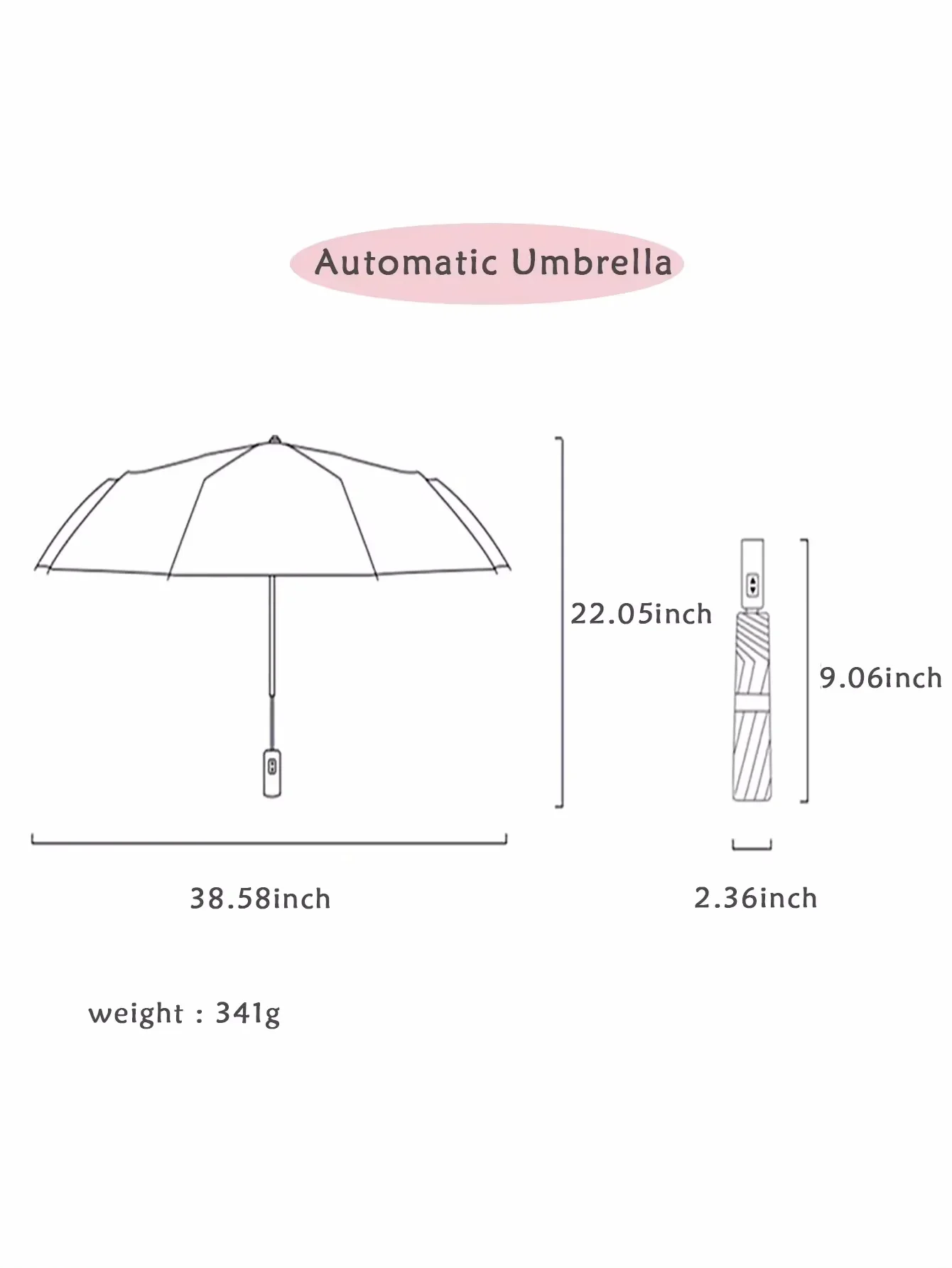 Mini Parasol Składany Automatyczny Parasol Przeciwdeszczowy Anty UV Parasol Przeciwsłoneczny Moda Przenośny Wiatroodporny Lekki Parasol Kobiety