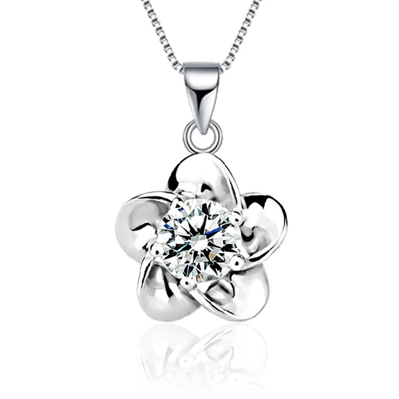 

Серебряное колье 925 пробы с одним сверкающим цирконом, цепочка на ключицу для женщин, свадебное украшение с покрытием из 18-каратного золота, collares