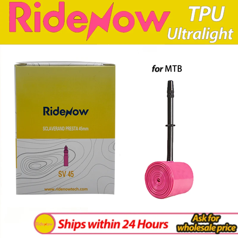 RideNow TPU Bike Inner Tube 24” Road Fold Bicycle Tire 45mm French Valve MTB Bike 24”x1.5 1.9 2.0 2.1 2.2 2.25 2.3 2.35 2.5